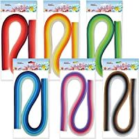 JUYA Quilling de Papel Conjunto 54cm Longitud de hasta 42 Tonos de Color de 6 Paquetes (42 Colores- Ancho 3mm)
